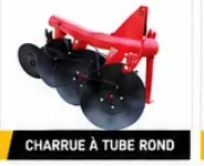Charrue à tube rond