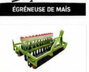 Égreneuse de maïs sur remorque