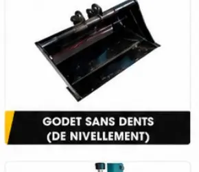 Godet de nivellement sans dents