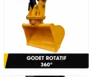 Godet rotatif 360°